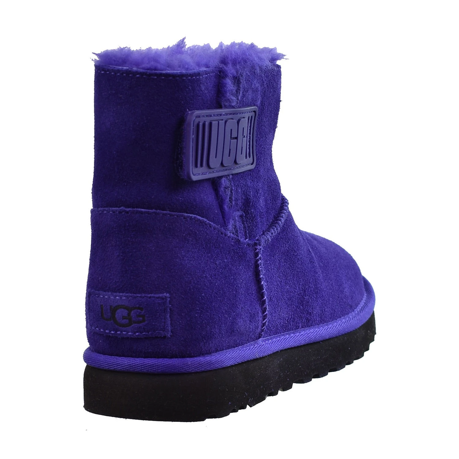 UGG Mini Bailey Logo Strap Women's Boots Purple-Black 3 UGG Mini Bailey Logo Strap Women's Boots Purple-Black - Image 3