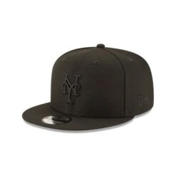 New Era New York Mets Blackout 9Fifty Snapback Men's Hat Black