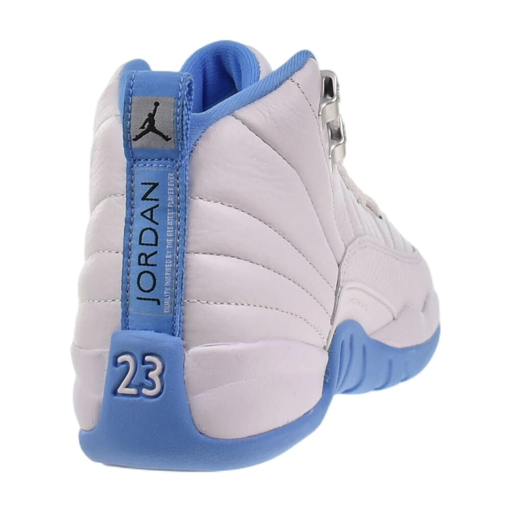 Air Jordan 12 Retro (GS) "Melo" Big Kids' Shoes White/ Blue 153265-112 3 Air Jordan 12 Retro (GS) "Melo" Big Kids' Shoes White/ Blue 153265-112 - Image 3