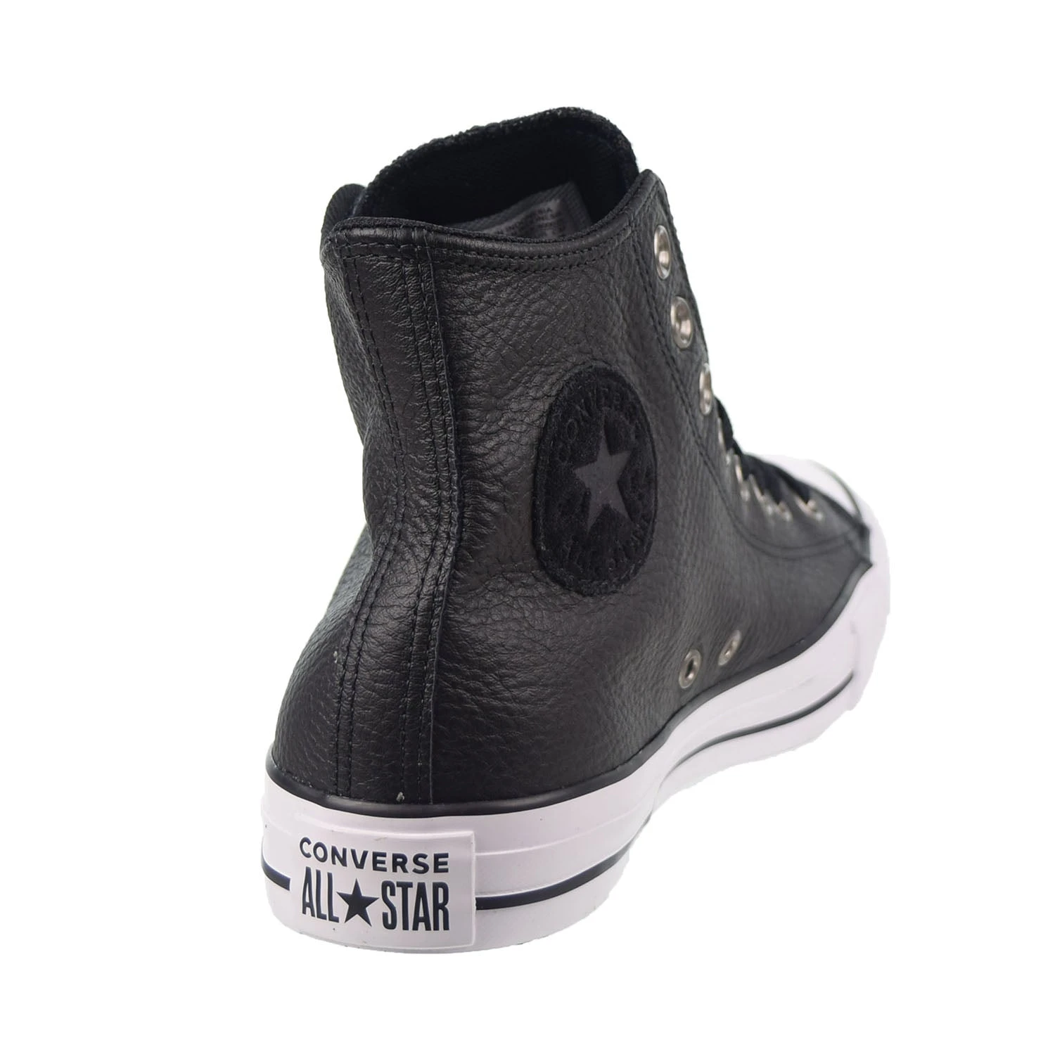 Converse Chuck Taylor All Star Leather Hi Men's Shoes Black-White 3 Converse Chuck Taylor All Star Leather Hi Men's Shoes Black-White - Image 3