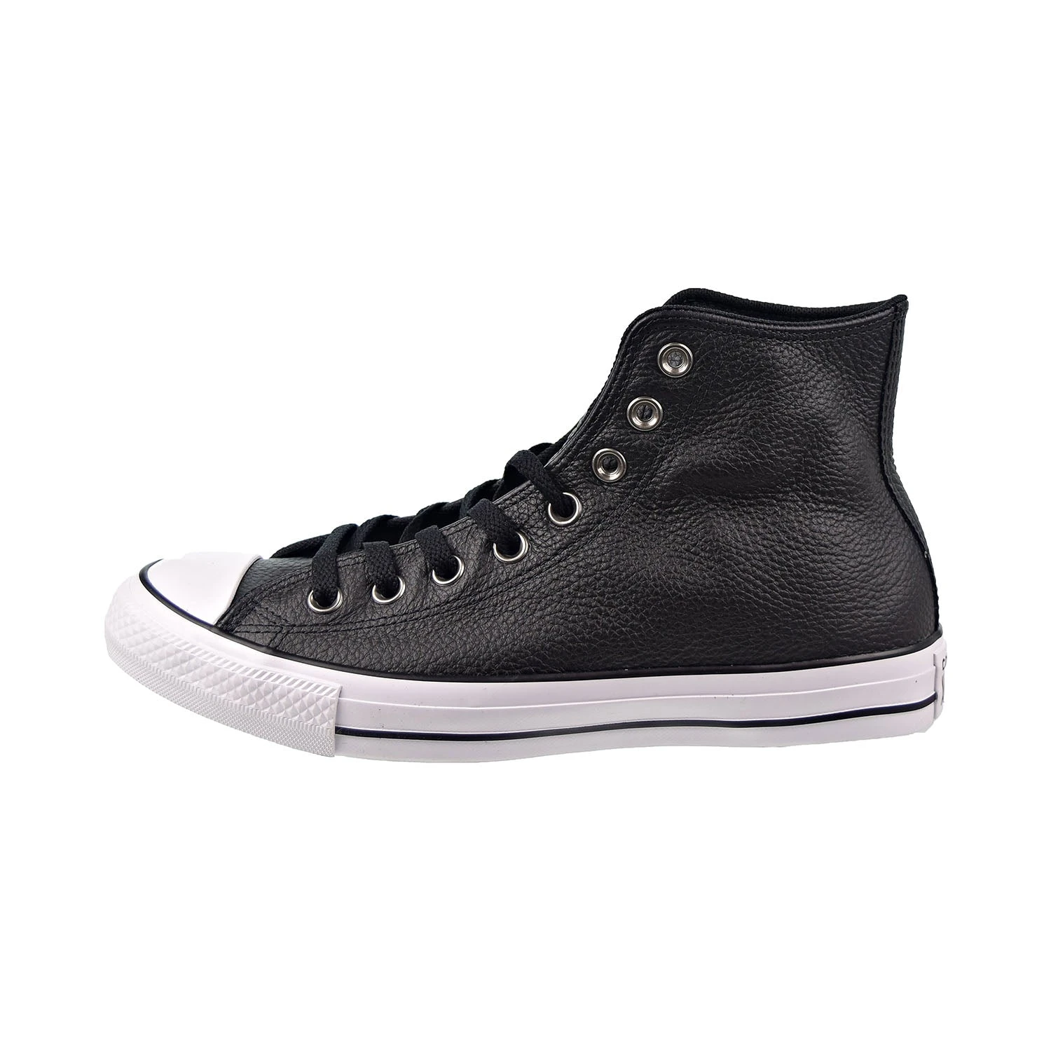 Converse Chuck Taylor All Star Leather Hi Men's Shoes Black-White 4 Converse Chuck Taylor All Star Leather Hi Men's Shoes Black-White - Image 4