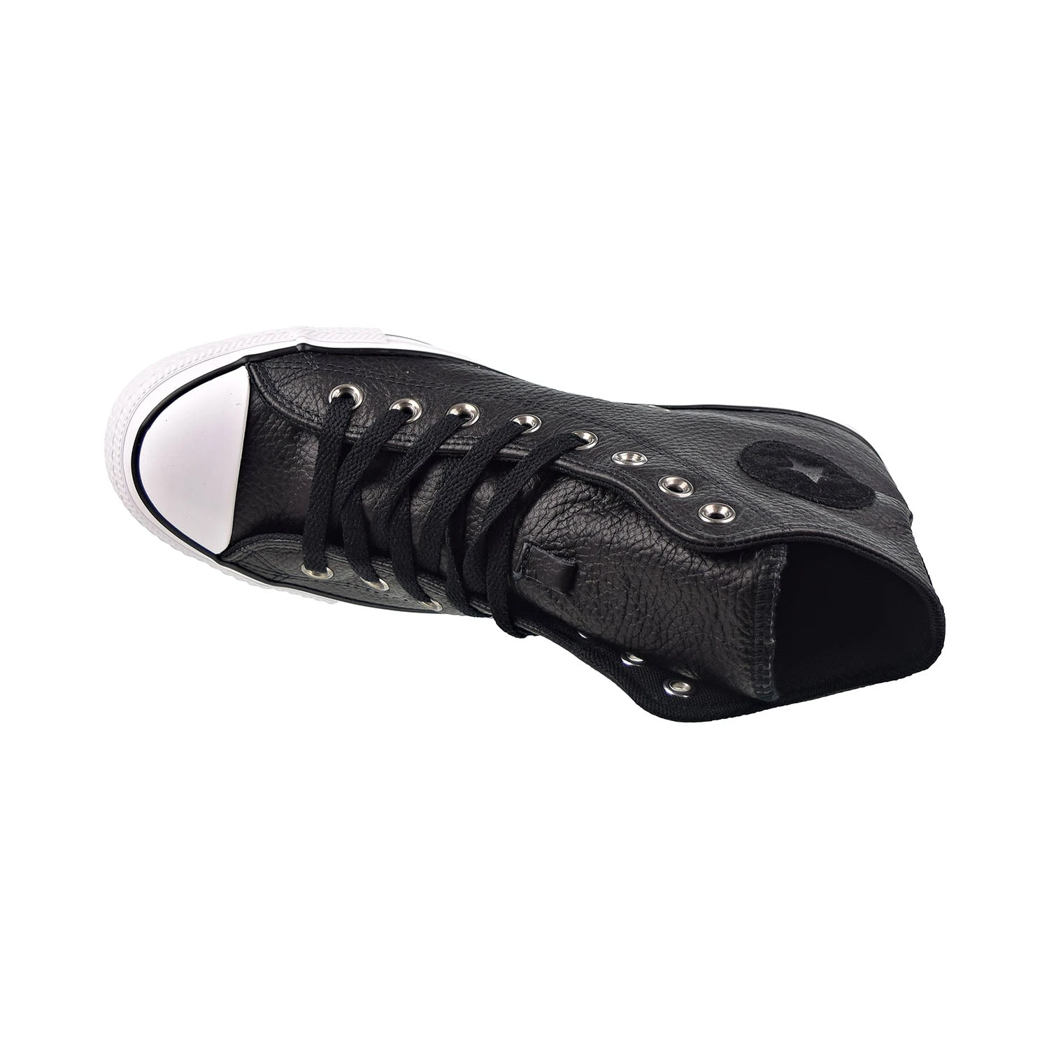 Converse Chuck Taylor All Star Leather Hi Men's Shoes Black-White 5 Converse Chuck Taylor All Star Leather Hi Men's Shoes Black-White - Image 5