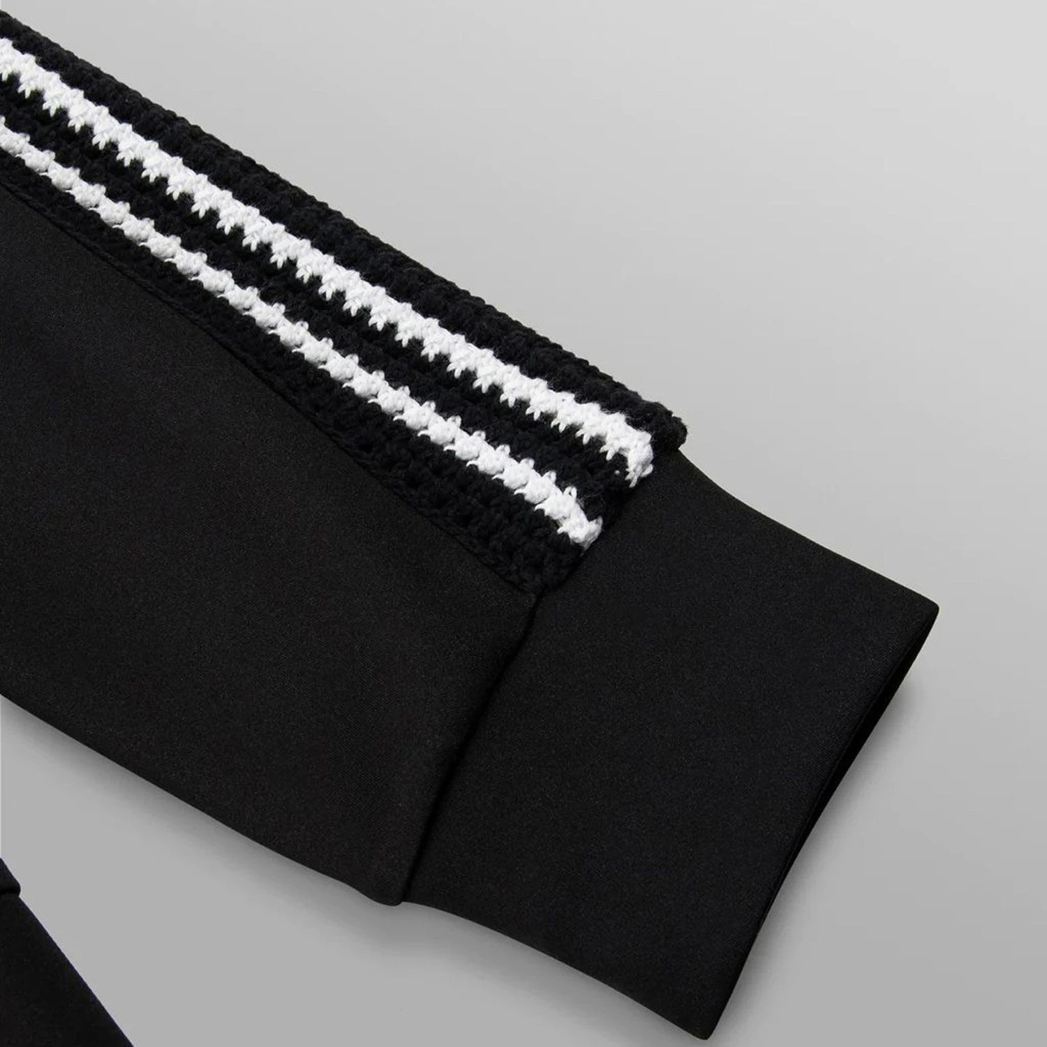 Paper Planes Kinston Crochet Stripe Men's Track Jacket Black 5 Paper Planes Kinston Crochet Stripe Men's Track Jacket Black - Image 5