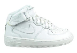 Jordan Nike Air Force 1 Mid Little Kid (PS) Shoes White/White