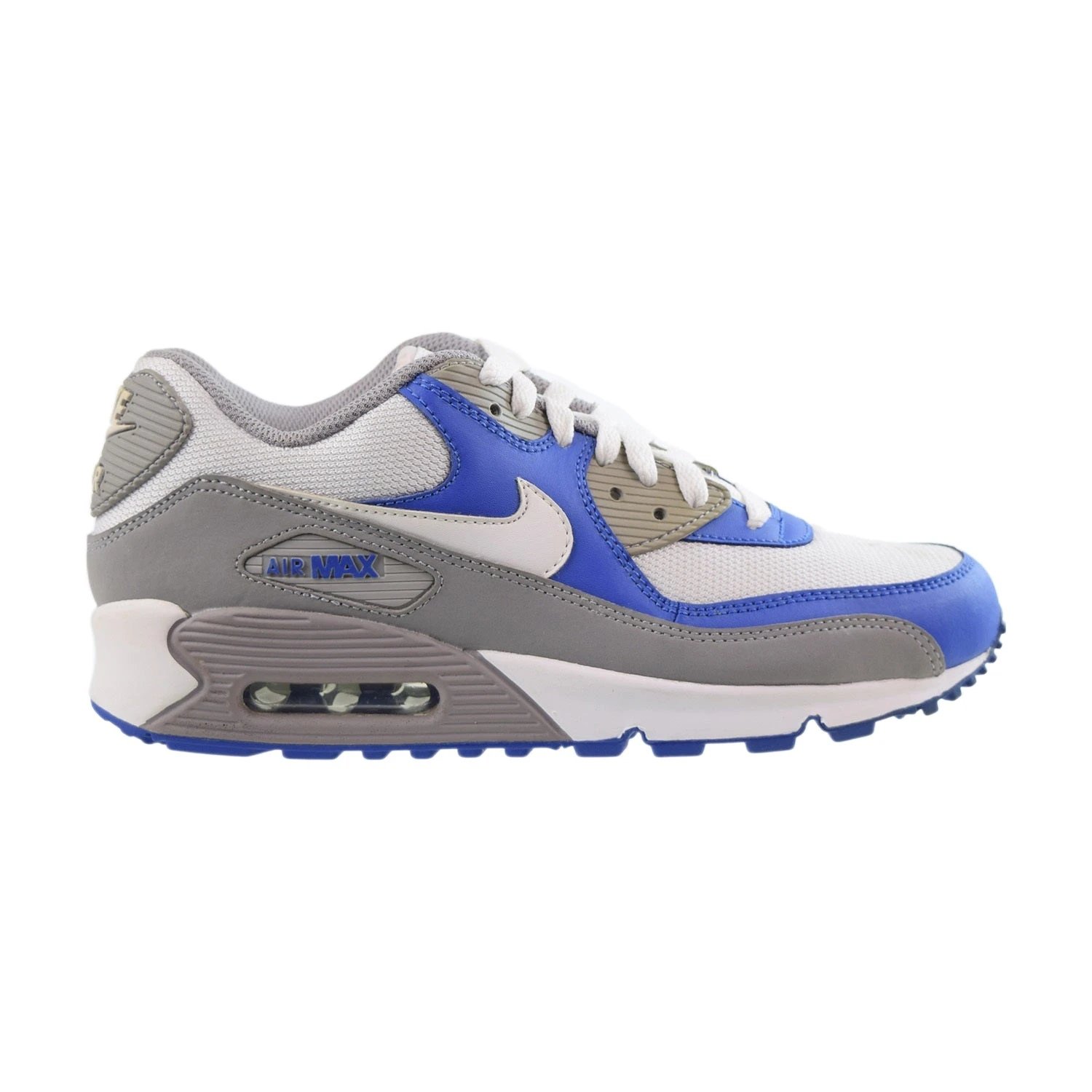 Nike Air Max 90 Men's Shoes Medium Grey-White-Varsity Royal 1 Nike Air Max 90 Men's Shoes Medium Grey-White-Varsity Royal