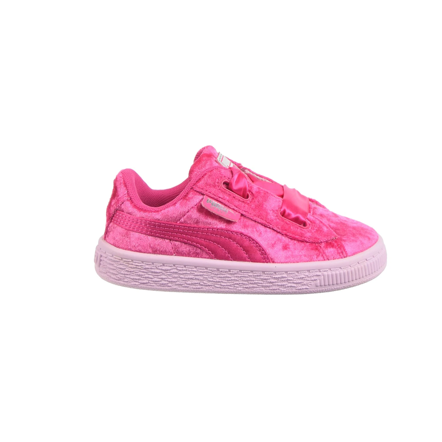 Puma Basket Heart Velour Toddlers' Shoes Beetroot Purple/Puma Silver 1 Puma Basket Heart Velour Toddlers' Shoes Beetroot Purple/Puma Silver
