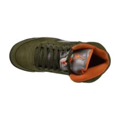 Nike Air Jordan 5 Retro (GS) Big Kids' Shoes Army Olive-Solar Orange -RBD OUTLET 440888 308 5
