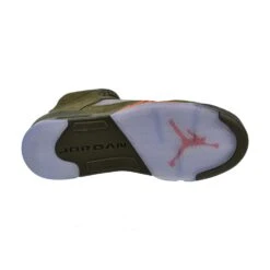 Nike Air Jordan 5 Retro (GS) Big Kids' Shoes Army Olive-Solar Orange -RBD OUTLET 440888 308 6