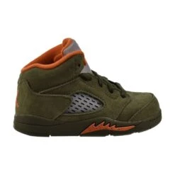 Jordan 5 Retro (TD) Toddler Shoes Olive Army-Solar Orange