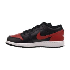 Jordan 1 Low (GS) Big Kids' Shoes Black/Varsity Red-White 553560-067 -RBD OUTLET 5535600674
