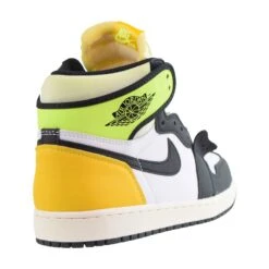 Jordan 1 Retro High Men's Shoes White-Black Volt-University Gold -RBD OUTLET 555088 118 3