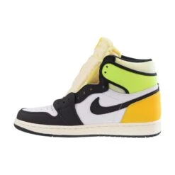 Jordan 1 Retro High Men's Shoes White-Black Volt-University Gold -RBD OUTLET 555088 118 4