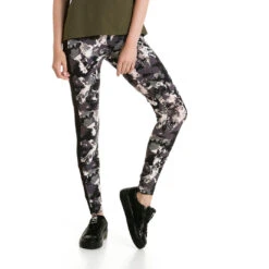 Puma Classics All Over Print Archive Logo Women's Leggings Black