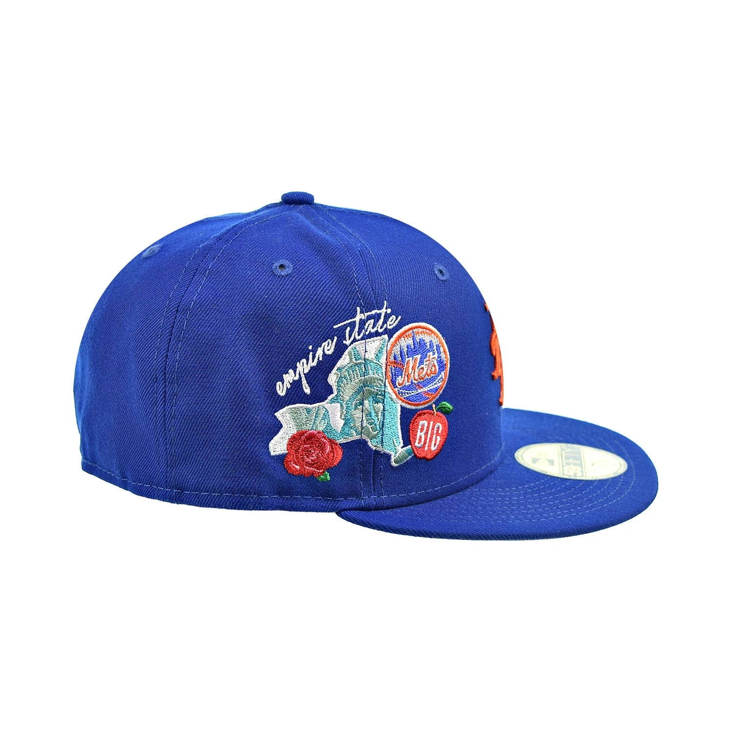 New Era New York Mets "City Cluster" 59Fifty Fitted Hat Blue-Orange-Multi 2 New Era New York Mets "City Cluster" 59Fifty Fitted Hat Blue-Orange-Multi - Image 2