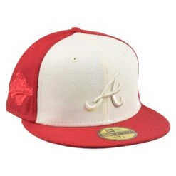 New Era Atlanta Braves Tonal 2-Tone 59Fifty Men's Fitted Hat Red-Cream