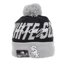 New Era Chicago White Sox Confident Knit Men's Pom Beanie Black-Grey