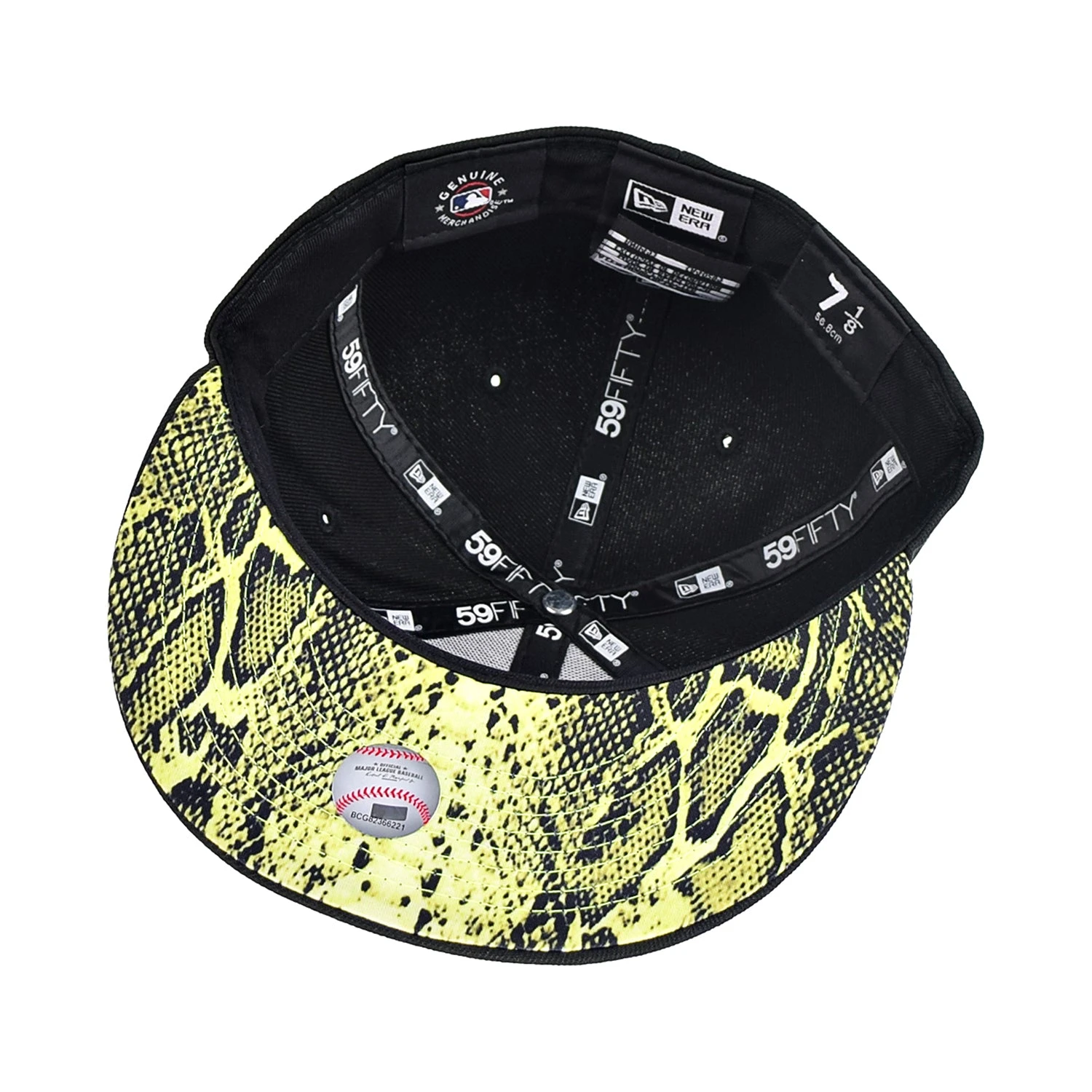 New Era Los Angeles Dodgers Summer Pop 59Fifty Men's Fitted Hat Black-Volt Snake 5 New Era Los Angeles Dodgers Summer Pop 59Fifty Men's Fitted Hat Black-Volt Snake - Image 5