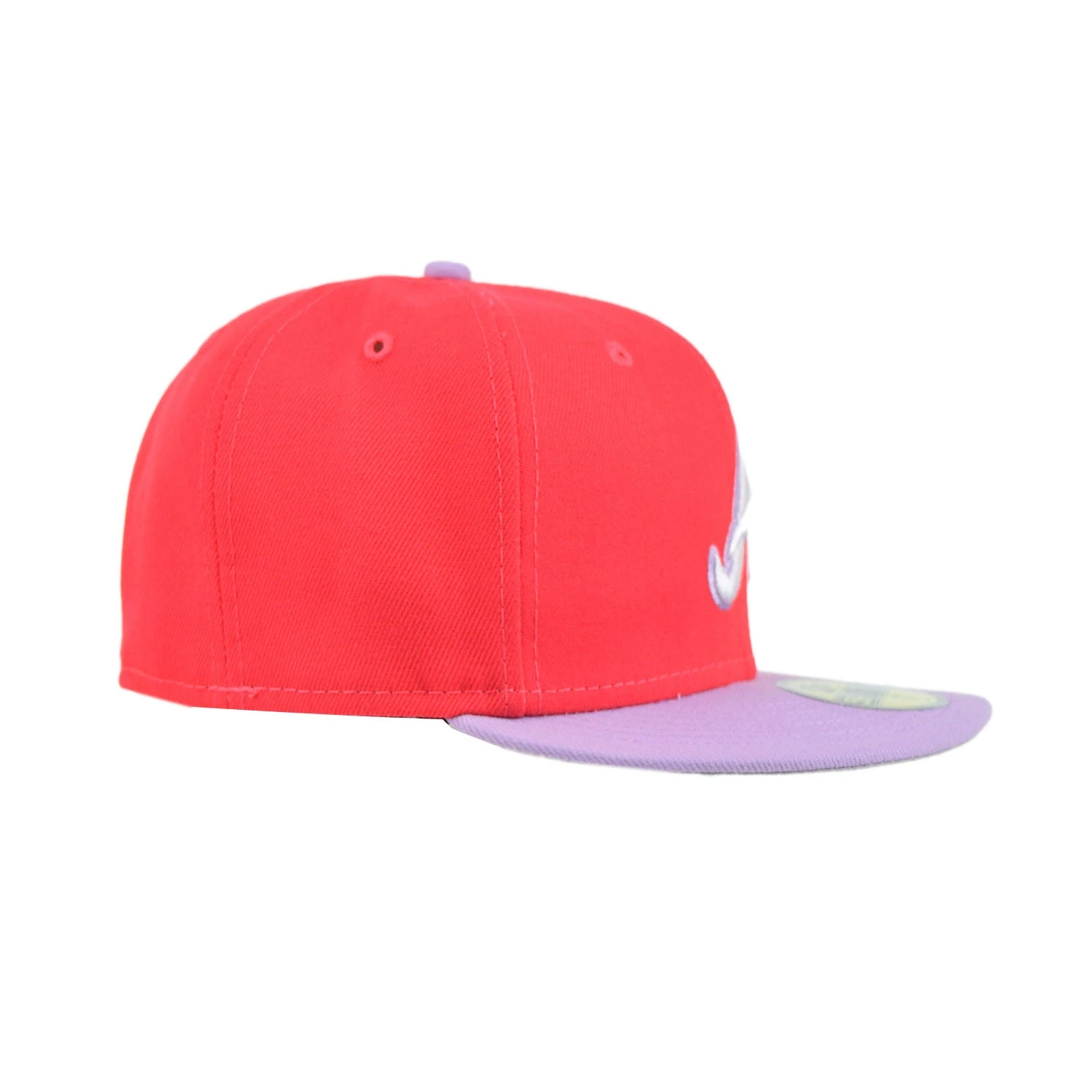 New Era Atlanta Braves 2Tone Color Pack 59Fifty Men's Fitted Hat Lava Red-Purple 2 New Era Atlanta Braves 2Tone Color Pack 59Fifty Men's Fitted Hat Lava Red-Purple - Image 2