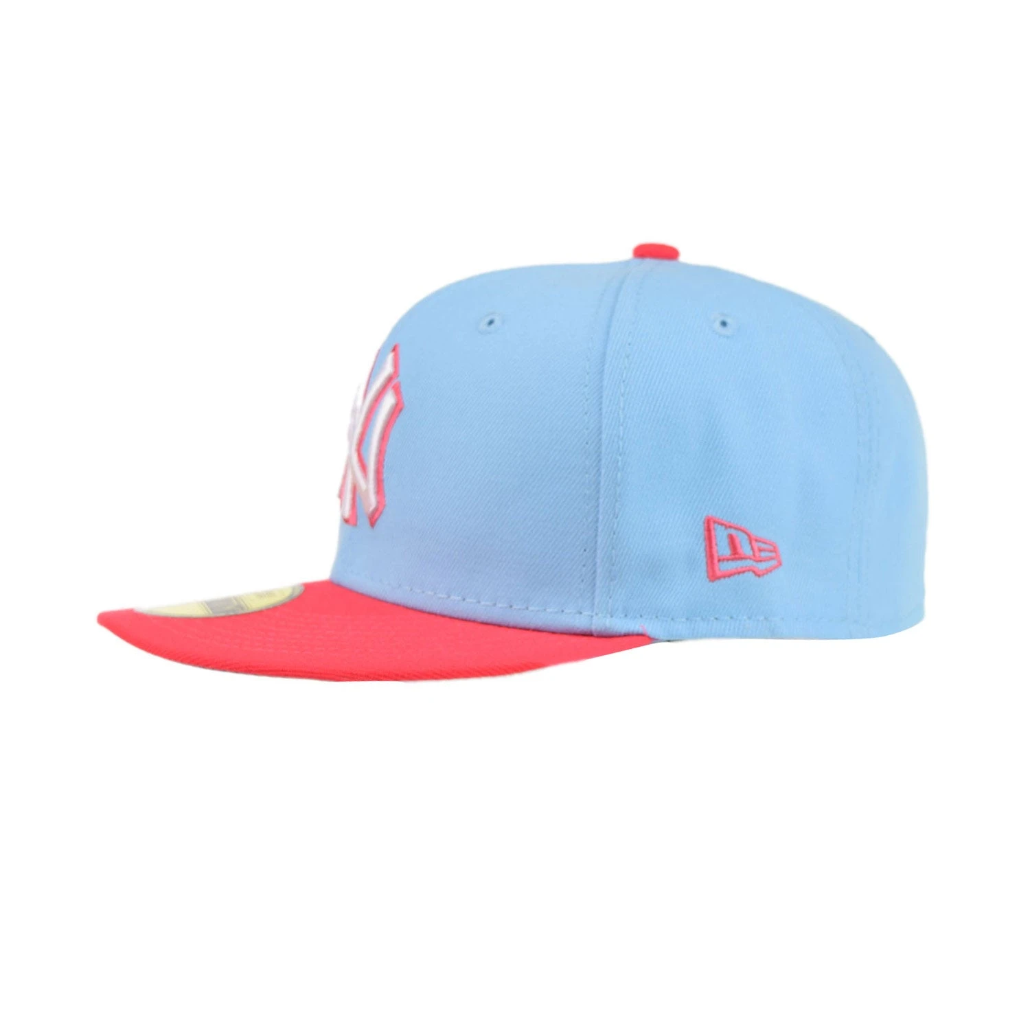 New Era New York Yankees 2Tone Color Pack 59Fifty Men's Fitted Hat Blue-Lava Red 3 New Era New York Yankees 2Tone Color Pack 59Fifty Men's Fitted Hat Blue-Lava Red - Image 3