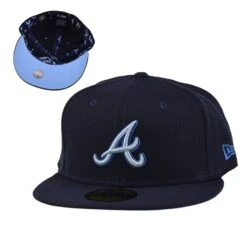 New Era Atlanta Braves Monocamo 59Fifty Men's Fitted Hat Navy