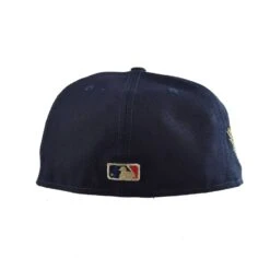 New Era Atlanta Braves Laurel Sidepatch 59Fifty Men's Fitted Hat Navy-Green -RBD OUTLET 60426516 3