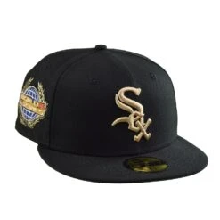 New Era Chicago White Sox Laurel Sidepatch 59Fifty Men's Fitted Hat Black-Green