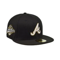 New Era MLB Atlanta Braves World Series 59Fifty Men's Fitted Hat Black
