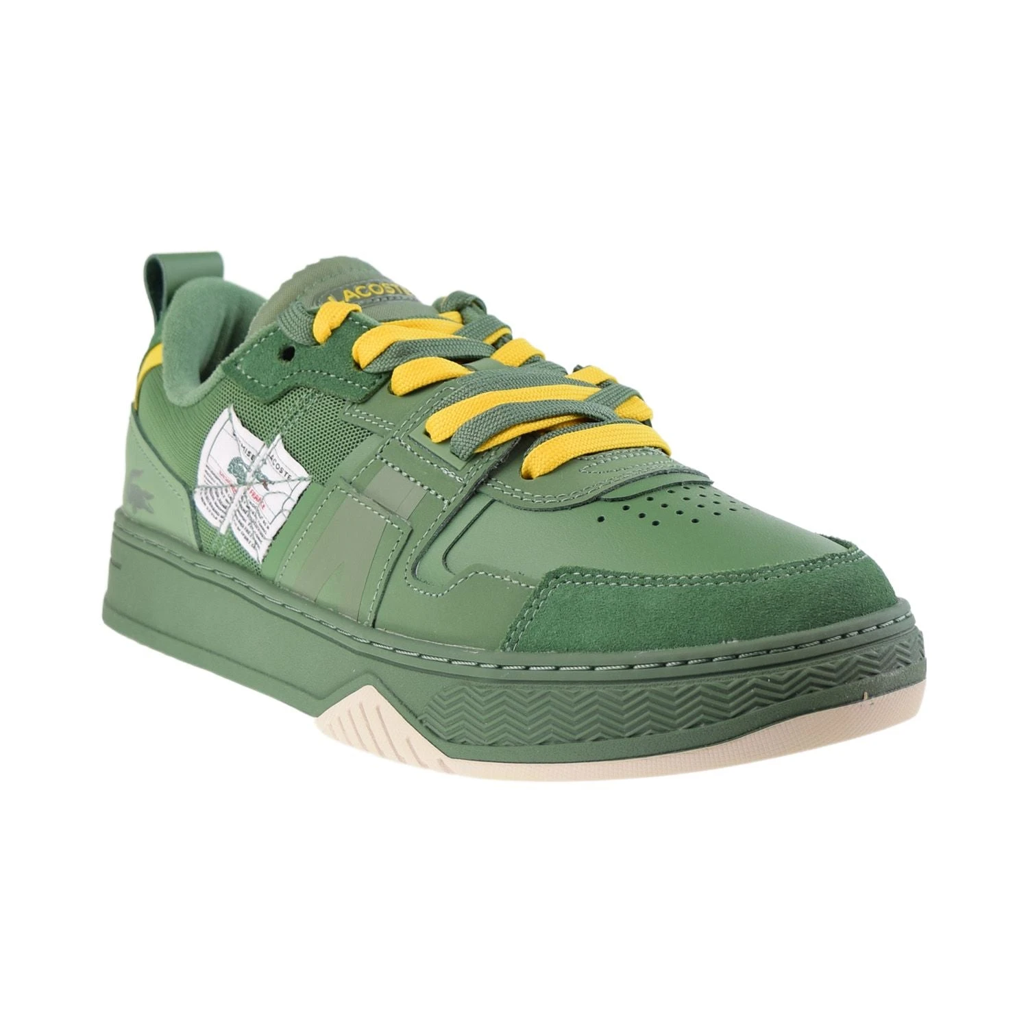 Lacoste L001 Crafted Men's Shoes Green-Yellow 2 Lacoste L001 Crafted Men's Shoes Green-Yellow - Image 2
