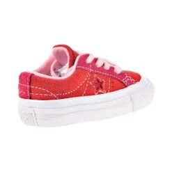 Converse One Star Ox Toddler Shoes Enamel Red-Pink -RBD OUTLET 762001c 3