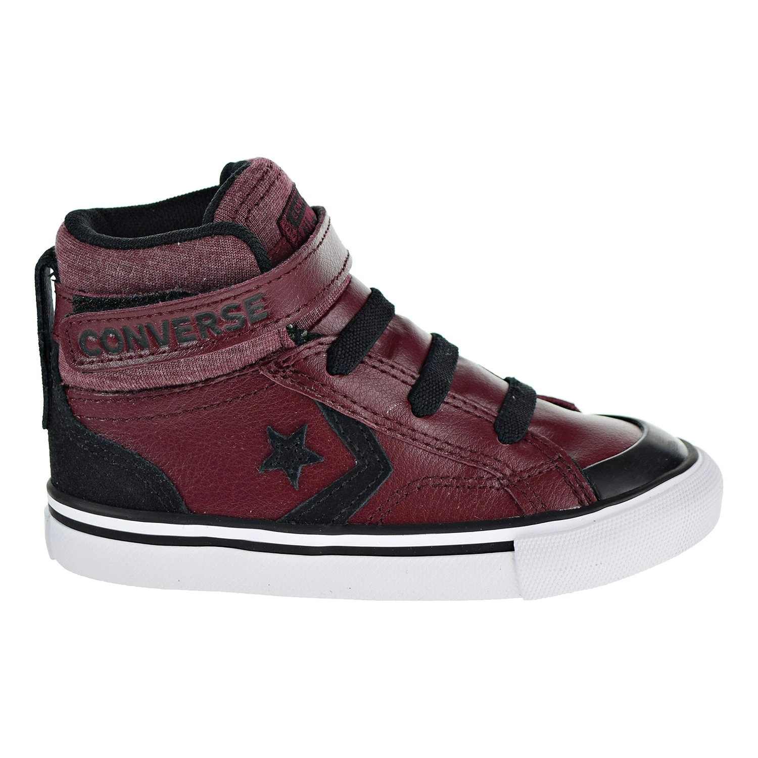 Converse Pro Blaze Strap HI Toddlers Shoes Dark Burgundy/Black/White 1 Converse Pro Blaze Strap HI Toddlers Shoes Dark Burgundy/Black/White