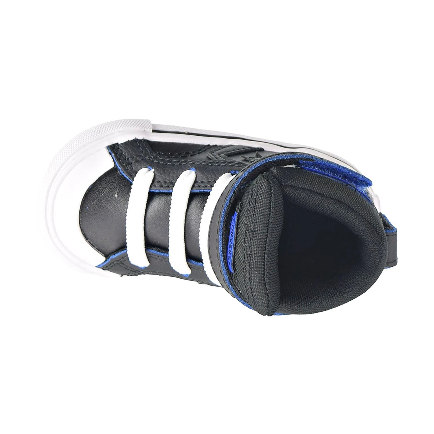 Converse Pro Blaze Strap Hi Two-Tone Leather Toddler Shoes Black-Hyper Royal 5 Converse Pro Blaze Strap Hi Two-Tone Leather Toddler Shoes Black-Hyper Royal - Image 5