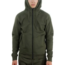 Jordan Craig Fleece Men's Casual Fashion Full Zip Hoodie Army Green