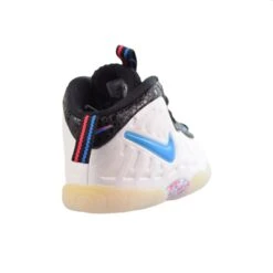 Nike Little Posite Pro '3D Safari' (TD) Toddler Shoes White-Blue Hero-Red Orbit -RBD OUTLET 843769 102 3