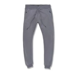 Jordan Craig Men's Uptown Modern Basic Fleece Jogger Sweatpants Charcoal