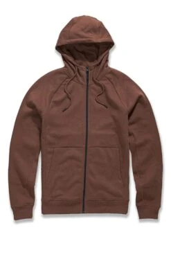 Jordan Craig Full Zip Men's Hoodie Dark Chocolate