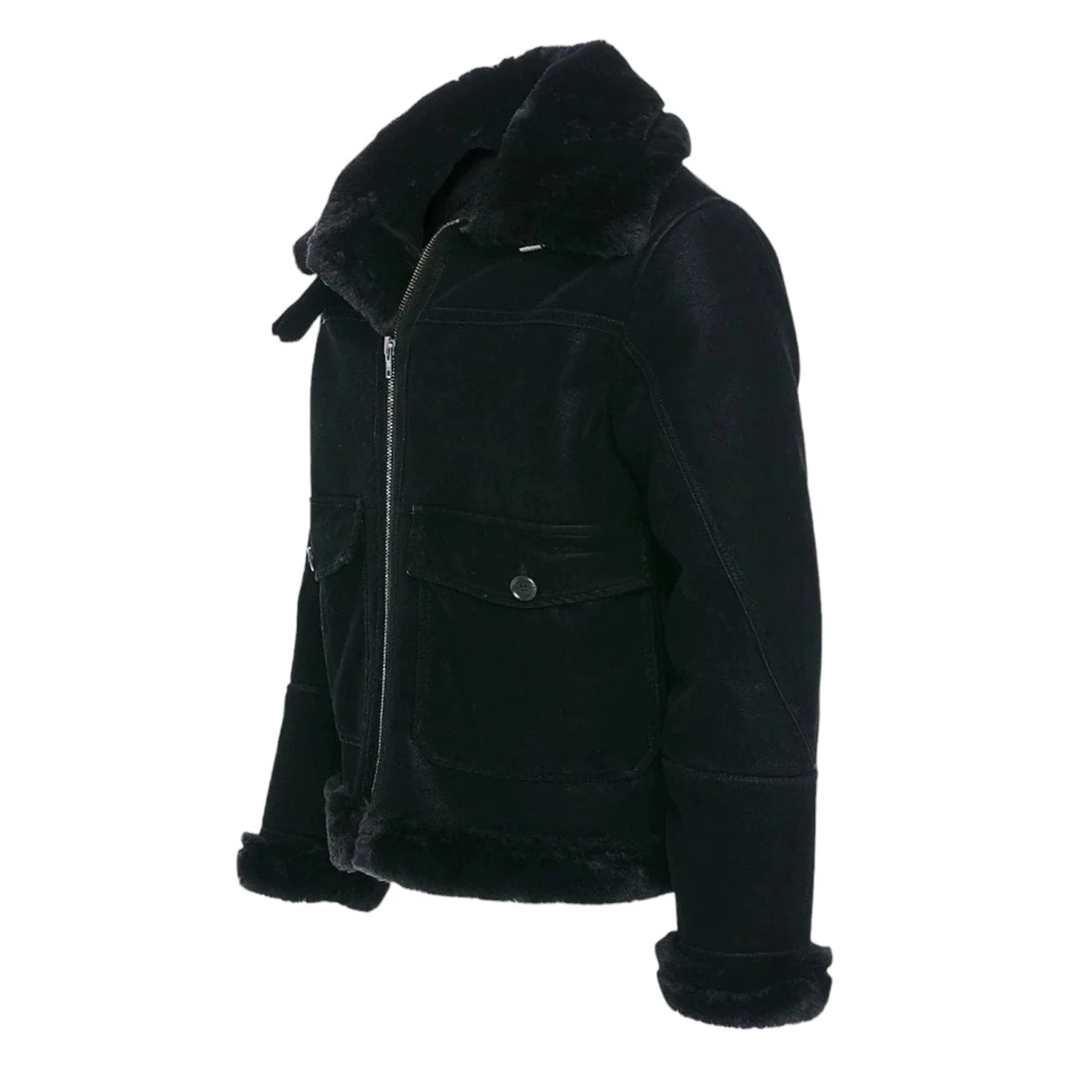 Jordan Craig Vienna Fur Bomber Men's Jacket Black-Coffee 3 Jordan Craig Vienna Fur Bomber Men's Jacket Black-Coffee - Image 3