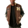 Jordan Craig Varsity Mission Men's Jacket Brown-Green
