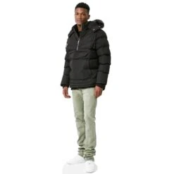 Jordan Craig Anorak Puffer Men's Jacket Black -RBD OUTLET 91627 blk 3