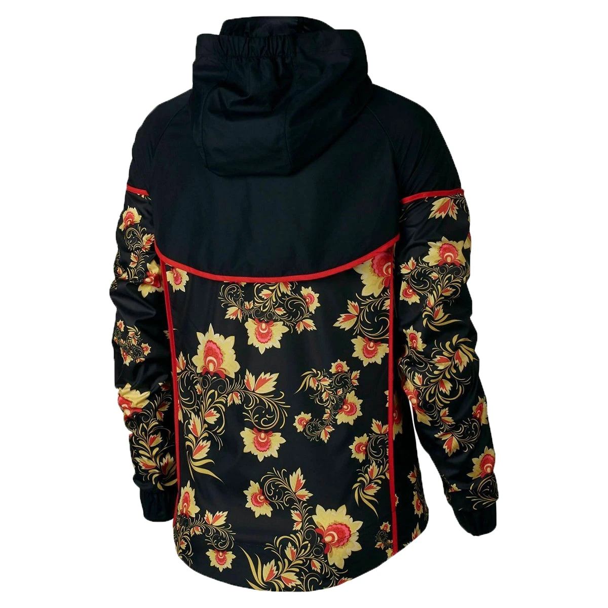 Nike Sportswear NSW Floral Windrunner Printed Women's Jacket Black-Red-Yellow 2 Nike Sportswear NSW Floral Windrunner Printed Women's Jacket Black-Red-Yellow - Image 2