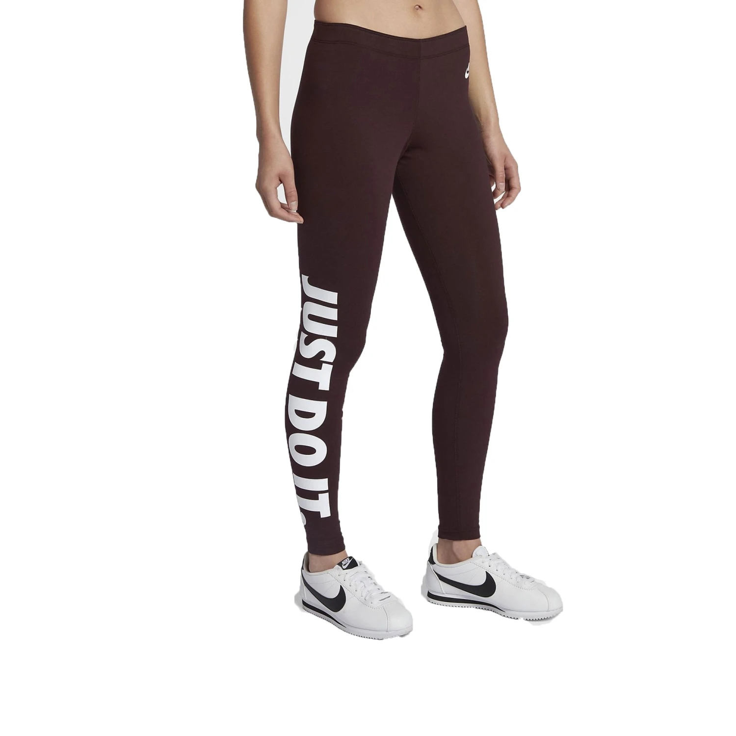 Nike Leg-A-See Just Do It Women's Leggings Deep Burgundy/White 1 Nike Leg-A-See Just Do It Women's Leggings Deep Burgundy/White