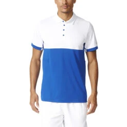 Adidas Men's T16 CC Team Tennis Polo Shirt [Big Sizes] Croyal/White -RBD OUTLET ao3593 main