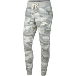 Nike Gym Vintage Camo Print Women's Pants Grey-White
