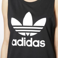 Adidas Originals Loose Trefoil Women's Tank Top Black/White -RBD OUTLET ay8134 3