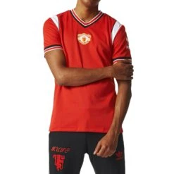 Adidas Manchester United FC Away Jersey Men's T-Shirt Red/White/Black