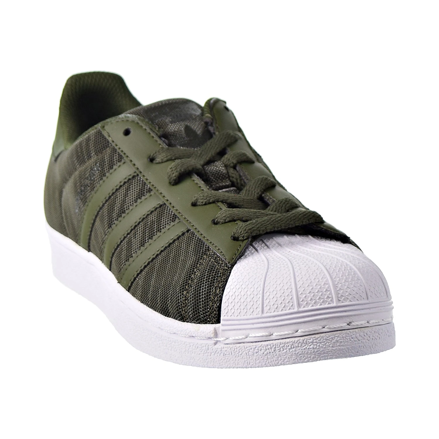 Adidas Superstar Glitter Mesh J Big Kids Shoes Night Cargo/Footwear White 2 Adidas Superstar Glitter Mesh J Big Kids Shoes Night Cargo/Footwear White - Image 2