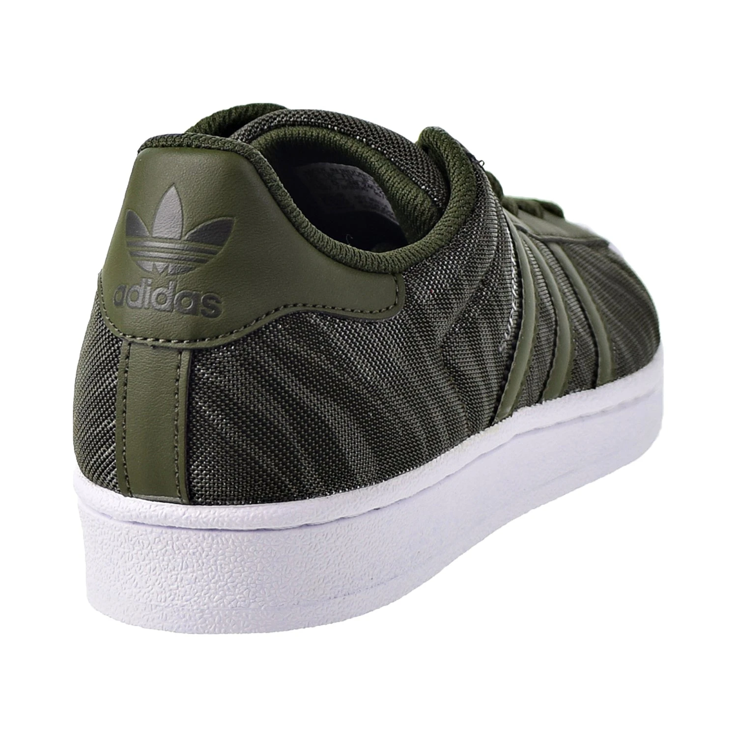 Adidas Superstar Glitter Mesh J Big Kids Shoes Night Cargo/Footwear White 3 Adidas Superstar Glitter Mesh J Big Kids Shoes Night Cargo/Footwear White - Image 3