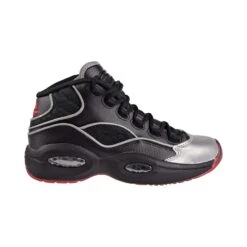 Reebok Question Mid A5 Jadakiss Big Kids Shoes Black/Silver Met/Red