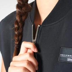 Adidas Originals EQT Full Front Zip Regular Fit Vest Women Black/White -RBD OUTLET bk6156 5