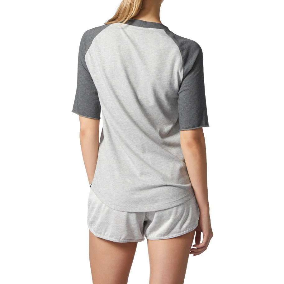 Adidas Originals Tiger Mascot Women's Athletic T-Shirt Medium Grey Heather/Black 2 Adidas Originals Tiger Mascot Women's Athletic T-Shirt Medium Grey Heather/Black - Image 2