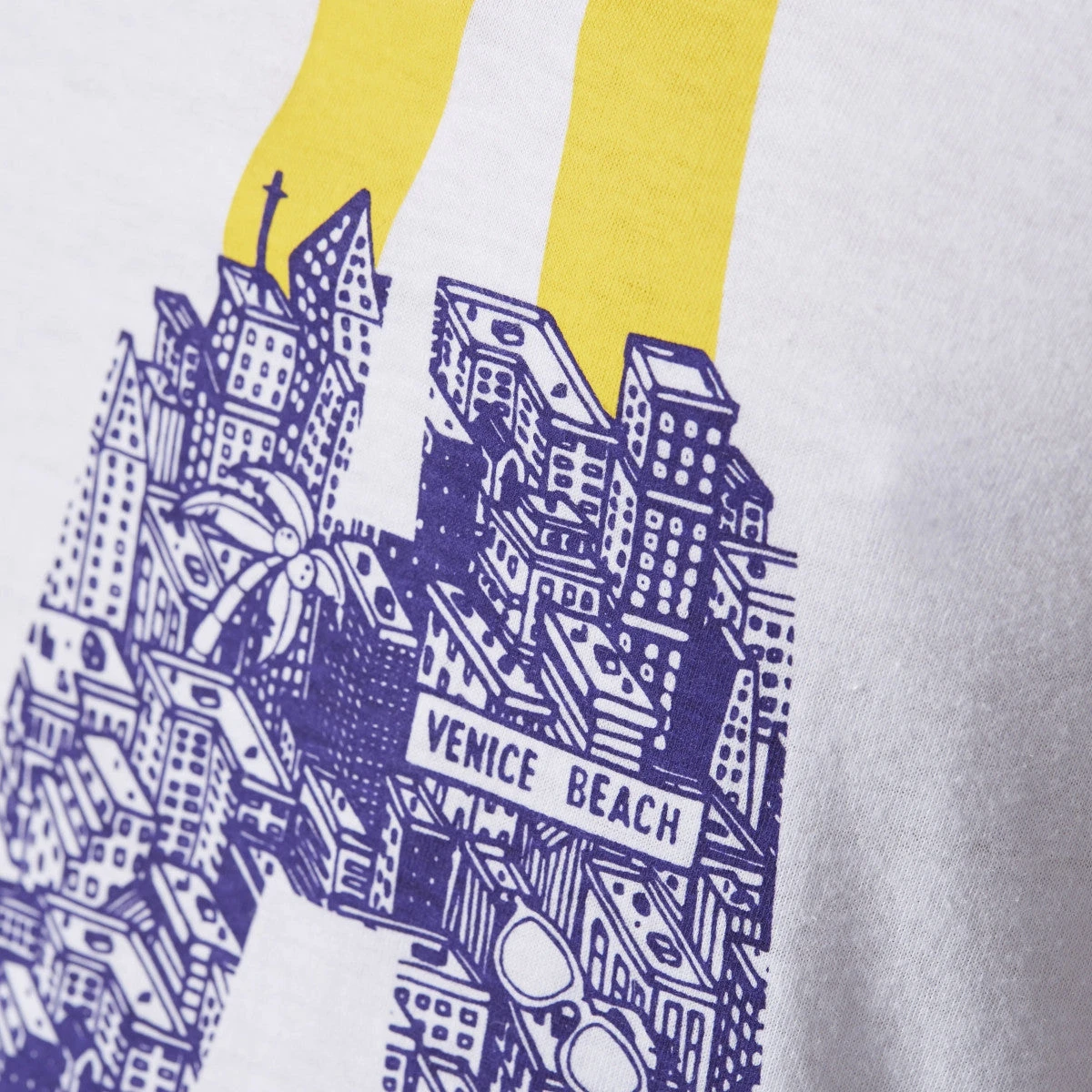 Adidas Originals Los Angeles Men's Training T-Shirt White/Sunshine/Purple 4 Adidas Originals Los Angeles Men's Training T-Shirt White/Sunshine/Purple - Image 4